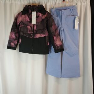 Roxy Snowboard Ski Jacket Pants Small-jacket 8 MEDIUM PANTS 10 Waterproof INSULA